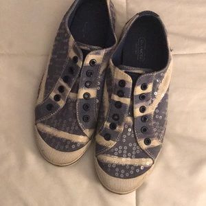 Coach blue and white starfish sneakers